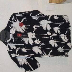 NWT "Distortion" Palm Print Shirt Boys Size 14/16